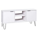 vidaXL Meuble TV New York Blanc Bois de pin massif