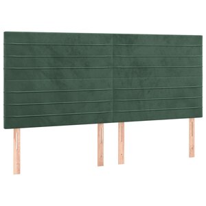 vidaXL Tête de lit Vert foncé 180x5x118/128 cm Velours