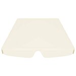 vidaXL Toit de rechange de balançoire crème 188/168x145/110 cm