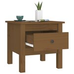 vidaXL Tables d'appoint 2Pièces Marron miel 40x40x39cm Bois massif de pin