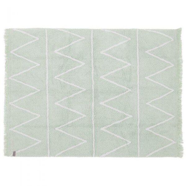 Tapis coton motif Z - vert - 120 x 160
