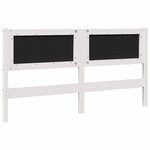 vidaXL Tête de lit capitonnée avec tête de lit Blanc 150 cm Pin massif