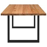 vidaXL Table à manger marron clair bois de chêne massif rectangulaire