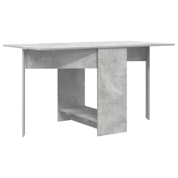 vidaXL Table à dîner 138 x 70 x 73 5 cm Bois d'ingénierie Gris béton