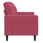 vidaXL Fauteuil Rouge bordeaux 60 cm Velours