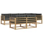vidaXL Ensemble de canapés d'extérieur 6 Pièces Blanc et anthracite