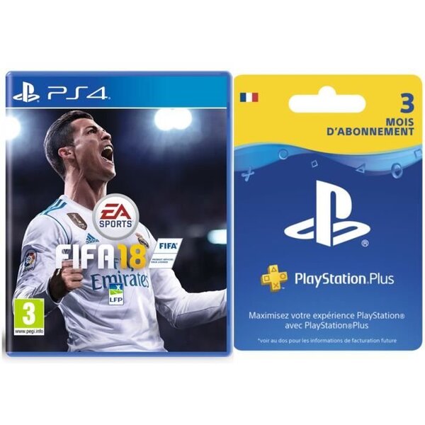 FIFA 18 + Abonnement PlayStation Plus 3 mois