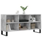 vidaXL Meuble TV gris béton 103 5x30x50 cm bois d'ingénierie