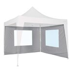 Bo-camp paroi latérale avec fenêtre pour chapiteau gris 3x3 m