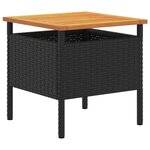 vidaXL Ensemble de jardin Noir polyrotin
