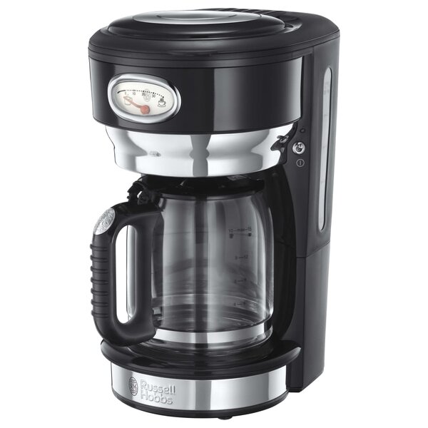 Russell hobbs cafetière retro noir classique 1000 w 1 25 l