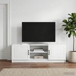 vidaXL Meuble TV Blanc 150 x 31 x 47 cm Bois d'ingénierie