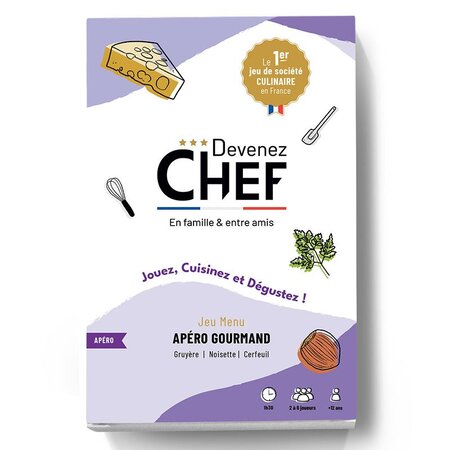 Devenez Chef - Jeu de société culinaire - Menu Apéro gourmand - La