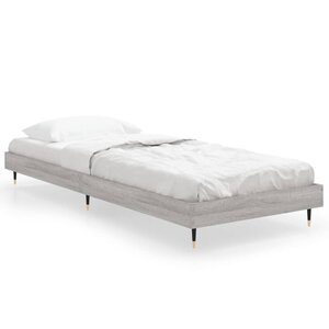 vidaXL Cadre de lit sans matelas sonoma gris 75x190 cm