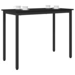 vidaXL table Chêne noir 100 x 50 x 76 5 cm Bois d'ingénierie et acier