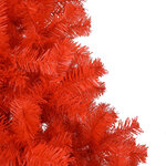 vidaXL Sapin de Noël artificiel pré-éclairé et support rouge 210cm PVC