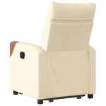 vidaXL Fauteuil inclinable électrique crème tissu