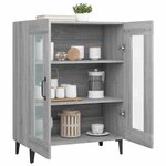 vidaXL Buffet sonoma gris 69 5x34x90 cm bois d'ingénierie