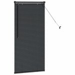 vidaXL Store de Fenêtre avec des rideaux Noir Aluminium