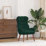 vidaXL fauteuil Vert foncé 69 x 74 x 93 cm Velours