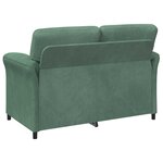 vidaXL Sofa 2 places Vert Mer 138 x 83 x 95 cm Velours