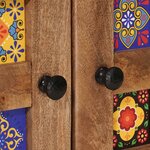 vidaXL Haut Armoire Naturel 60 x 33 5 x 100 cm Bois de mangue massif