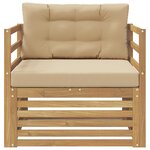 vidaXL Canapé d’extérieur Blanc et Beige