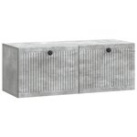 vidaXL Meuble TV mural Gris béton 78 5 x 31 x 30 cm Bois d'ingénierie