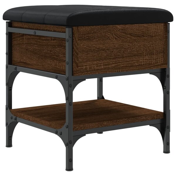 vidaXL Banc à chaussures chêne marron 42x42x45 cm bois d'ingénierie