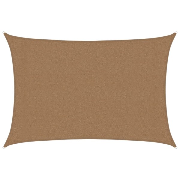 vidaXL Voile d'ombrage 160 g/m² Taupe 3x5 m PEHD