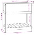 vidaXL Jardinière avec étagère Blanc 82 5x54x81 cm Bois massif de pin