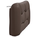 vidaXL Coussin de tête de lit marron 140 cm similicuir