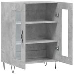 vidaXL Buffet gris béton 69 5x34x90 cm bois d'ingénierie