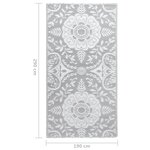 vidaXL Tapis d'extérieur Gris clair 190x290 cm PP