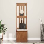 vidaXL Portemanteau SANDNES 45x40x159 5 cm bois massif pin