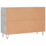 vidaXL Buffet gris béton 101 5x35x70 cm bois d'ingénierie