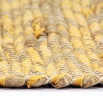 Vidaxl tapis fait à la main jute jaune et naturel 160x230 cm