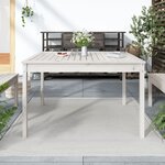 vidaXL Table de jardin blanc 121x82 5x76 cm bois massif de pin