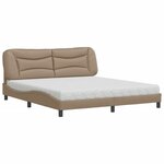 vidaXL Lit avec matelas Hvar cappuccino 180x200 cm similicuir