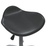 Chaise fauteuil siège de bureau informatique étude similicuir noir 02_0024039