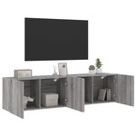vidaXL Meubles TV muraux 2 Pièces sonoma gris 80x30x41 cm