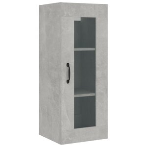 vidaXL Armoire murale suspendue Gris béton 34 5x34x90 cm