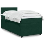 vidaXL Sommier à lattes de lit avec matelas Vert foncé 90x200 cm