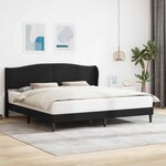 vidaXL Cadre de lit avec tête de lit Noir 180 x 200 cm Simili cuir