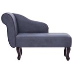 vidaXL Chaise longue Gris Similicuir daim