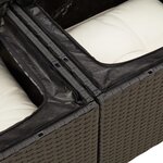 vidaXL Salon de jardin 9 Pièces avec coussins noir résine tressée