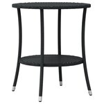 vidaXL Ensemble de bistro 3 Pièces avec coussins noir résine tressée