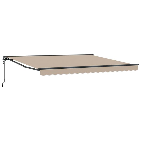 vidaXL Auvent Rétractable Beige 400x300 cm tissu