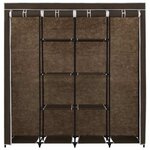 vidaXL Garde-robe avec 4 compartiments Marron 175x45x170 cm