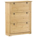 vidaXL Armoire à chaussures Corona 99x32x124 5 cm bois de pin massif